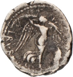 Roman Republic. L. Rubrius Dossenus. Quinar. N.D. (87 BC).