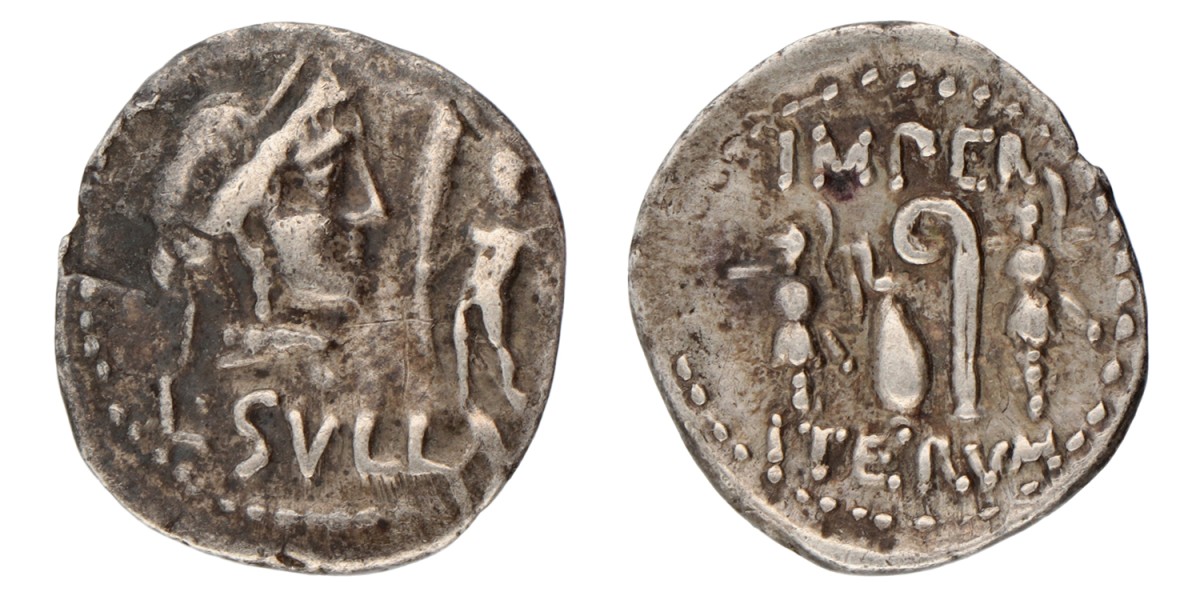 Roman Republic. L. Cornelius Sulla Felix. Denarius. N.D. (84 - 83 BC).