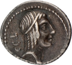 Roman Republic. C. Calpurnius Piso Frugi. Denarius. N.D (67 BC).