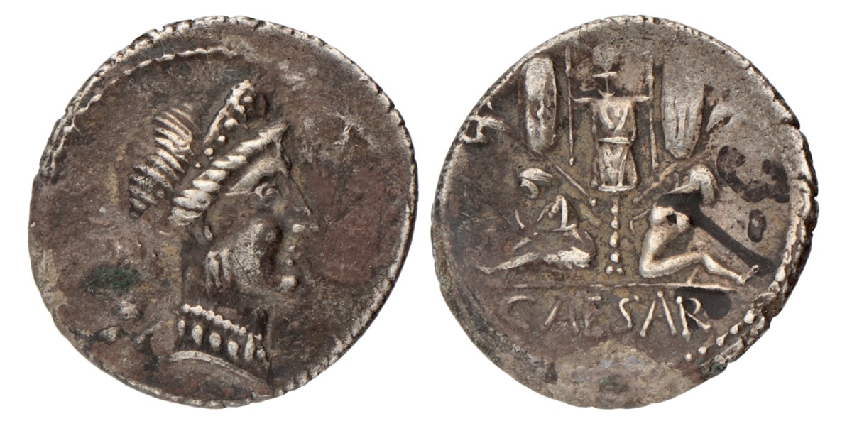 Roman Republic. C. Julius Caesar. Deanarius. N.D. (48 - 47 BC).