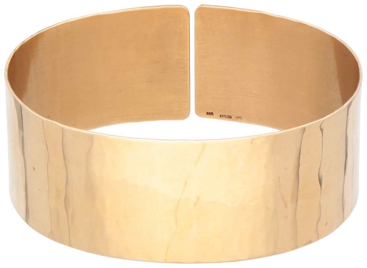 14K Geelgouden cuff design armband.