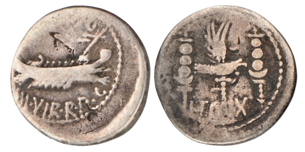 Roman Republic. Marcus Antonius. Denarius. N.D. (32 - 31 BC).
