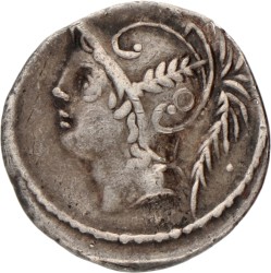 Roman Republic. Q. Thermus. Denarius. N.D. (103 BC).
