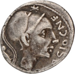 Roman Republic. Cn. Cornelius Blasio. Denarius. N.D. (112 - 111 BC).