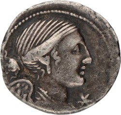 Roman Republic. L. Valerius Flaccus. Denarius. N.D. (108 - 107 BC).