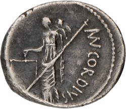 Roman Republic. Mn. Cordius Rufus. Denarius. N.D. (146 BC).