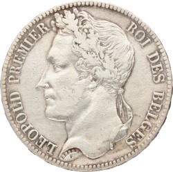 Belgium. Leopold I. 5 Francs. 1847.