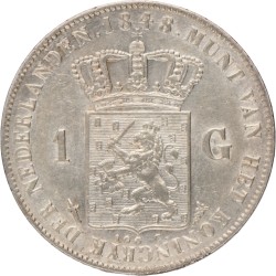 1 gulden. Willem II. 1848. Prachtig -.