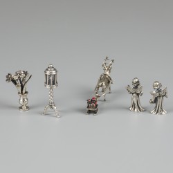 5-delig lot miniaturen zilver.