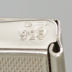 Visitekaarthouder zilver.