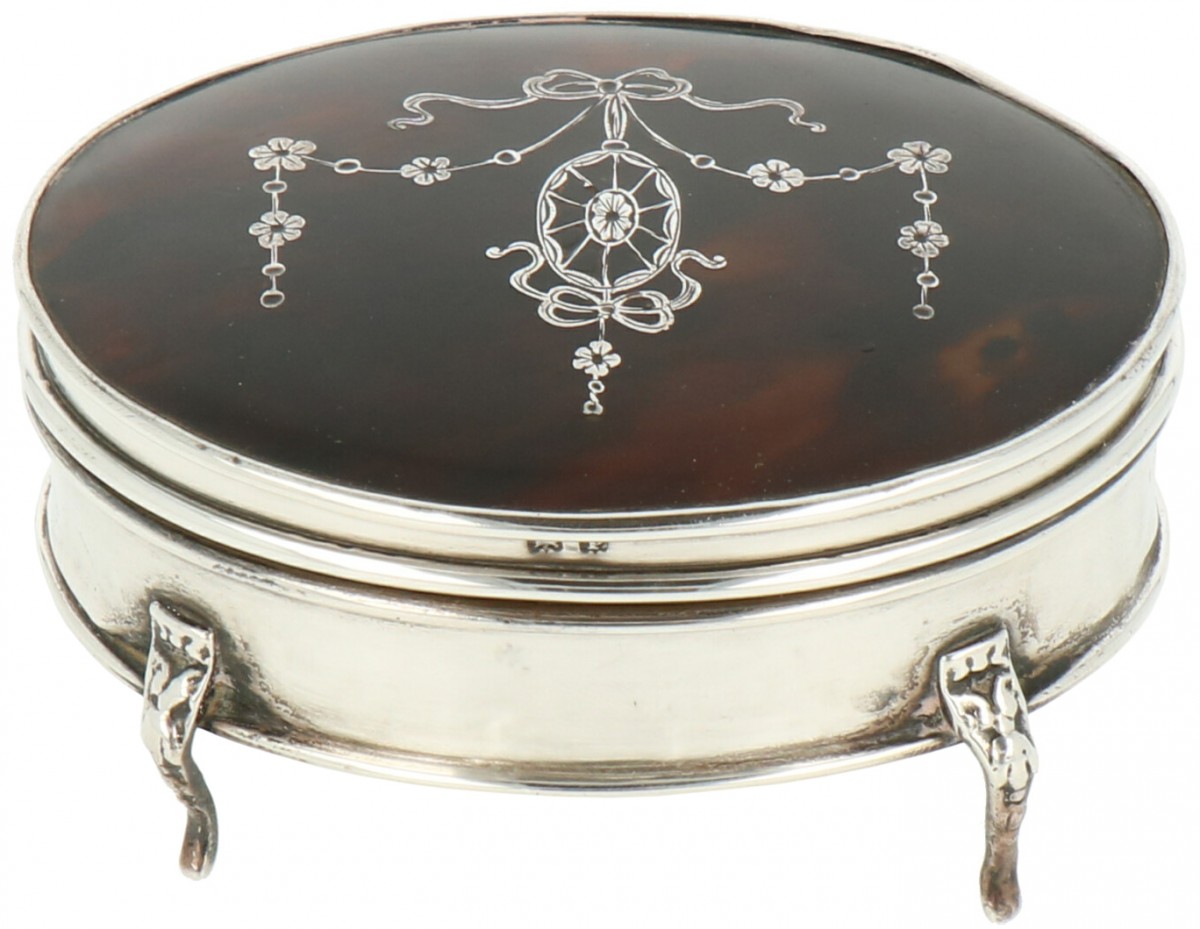 Sieraden kistje zilver.