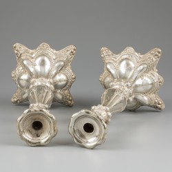 2-delige set pronkkandelaren (Kiev, ca. 1880-85) zilver.