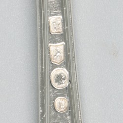 6-delige set lepels Hollands rondfilet, zilver.
