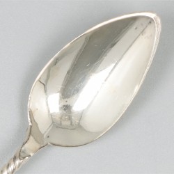 12-delige set koffielepels zilver.