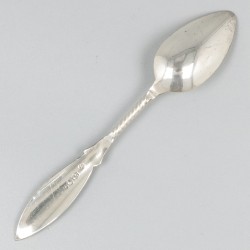 12-delige set koffielepels zilver.
