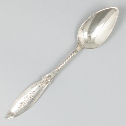 12-delige set koffielepels zilver.