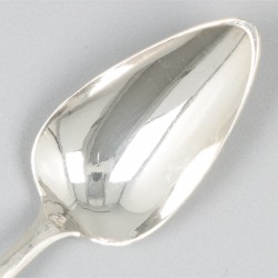 6-delige set koffielepels zilver.