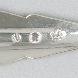 6-delige set koffielepels zilver.