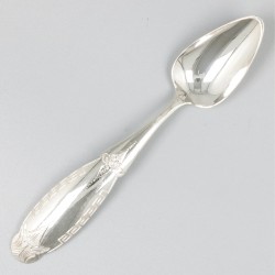 6-delige set koffielepels zilver.