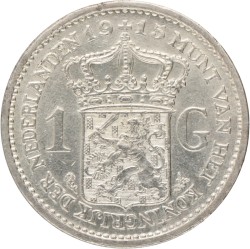 1 Gulden. Wilhelmina. 1915. UNC -.