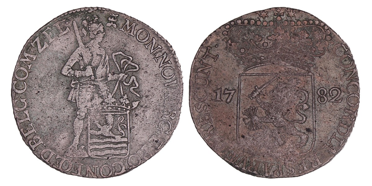 Zilveren dukaat Zeeland 1782. Fraai / Zeer fraai.
