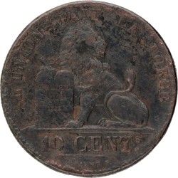 Belgium. Leopold I. 10 Centimes. 1848/37 with point.