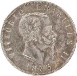 Italy. Kingdom. Vittorio Emaneule II. 5 Lire. 1873.