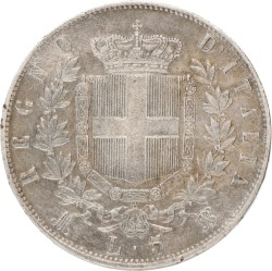 Italy. Kingdom. Vittorio Emaneule II. 5 Lire. 1873.