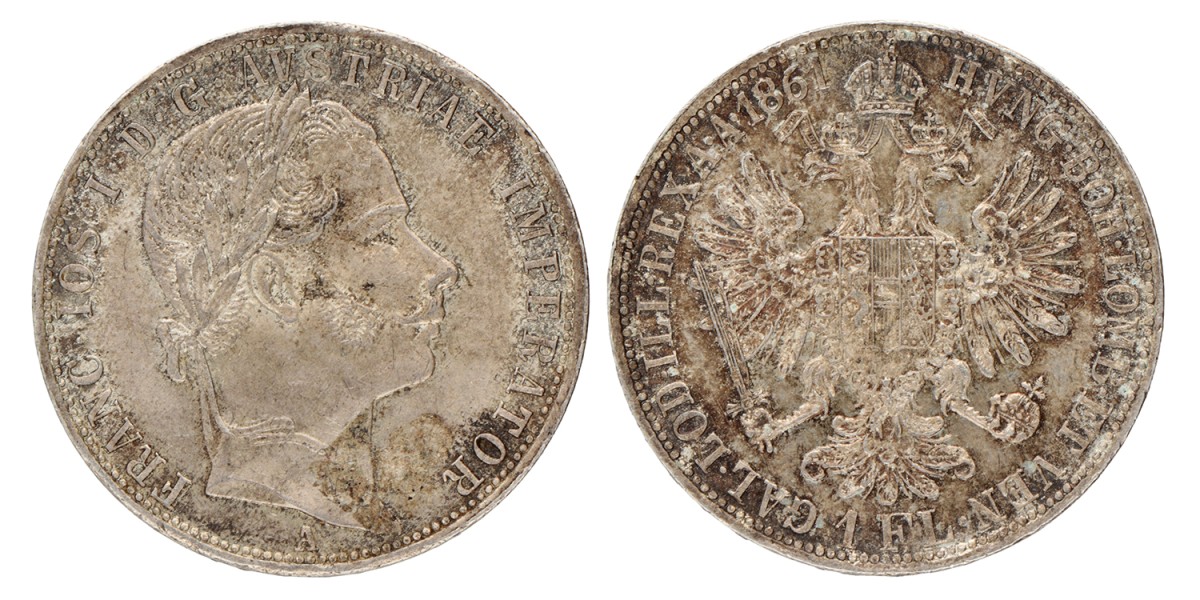 Austria. Empire. Franz Joseph I. Florin. 1861 A.