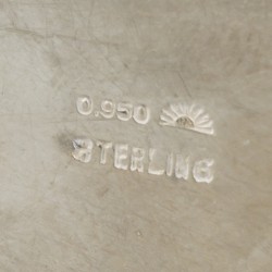 2-delig lot zoutvaten zilver.