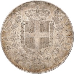 Italy. Kingdom. Vittorio Emanuele II. 5 Lire. 1873.