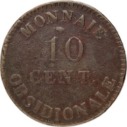 Belgium. Antwerpen. French occupation. 10 Centimes - Siege of Antwerp. 1814.