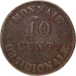 Belgium. Antwerpen. French occupation. 10 Centimes - Siege of Antwerp. 1814.