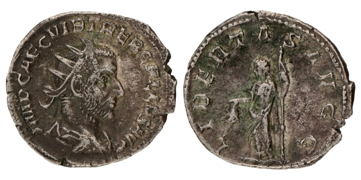 Roman Empire. Trebonianus Gallus. Denarius. N.D. (251 - 253 AD).