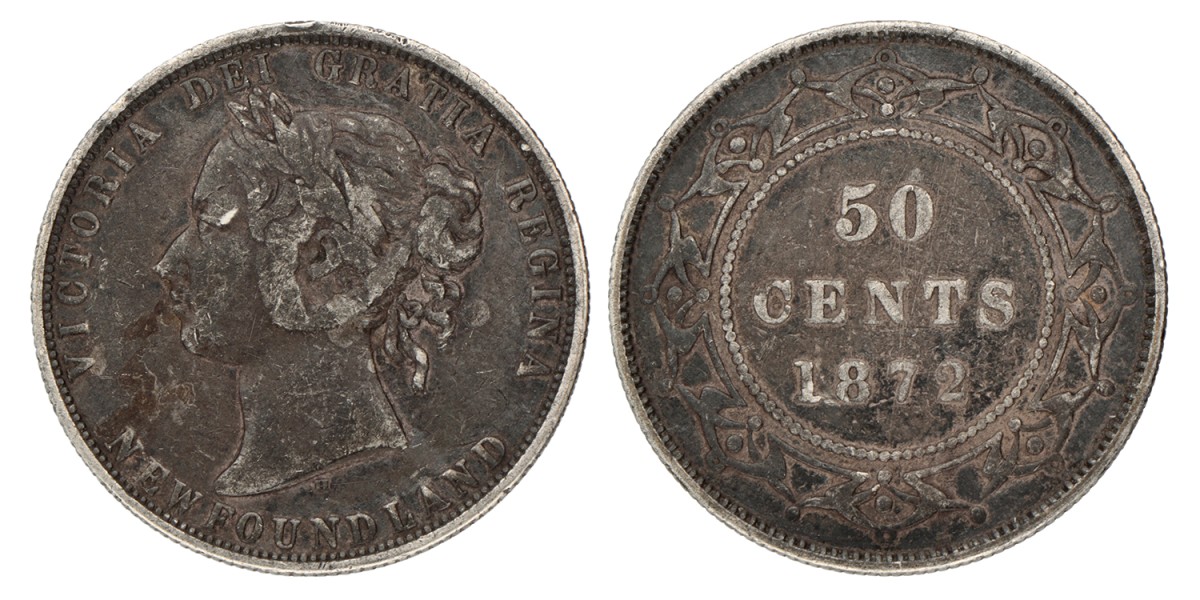 Canada. Newfoundland. Victoria. 50 Cents. 1872.