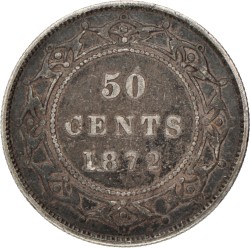 Canada. Newfoundland. Victoria. 50 Cents. 1872.