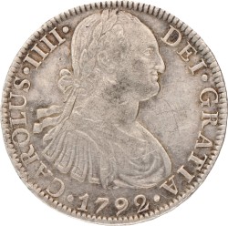 Mexico. Spanish colony. Charles IV. 8 Reales. 1792 Mo FM.
