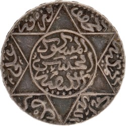 Morocco. Moulay al-Hassan. 5 Dirhams. AH 1309 (1892).