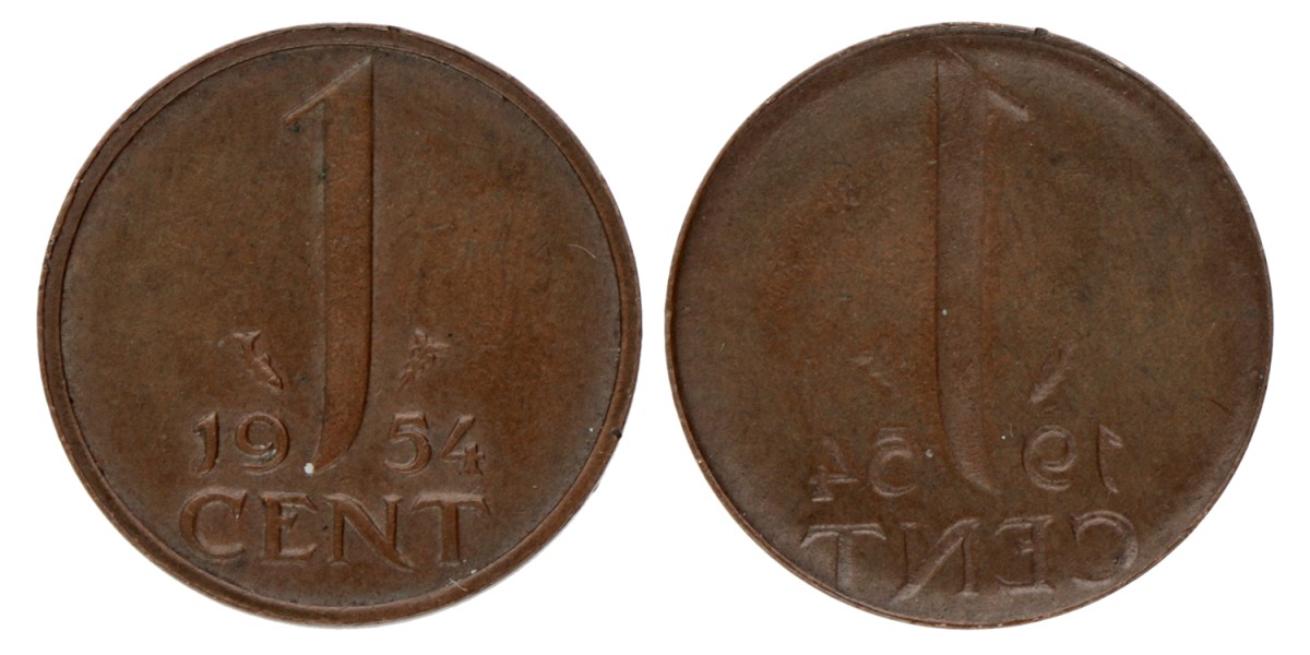 1 Cent - Incuus. Juliana. 1954. Zeer Fraai.