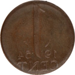 1 Cent - Incuus. Juliana. 1954. Zeer Fraai.