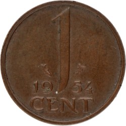 1 Cent - Incuus. Juliana. 1954. Zeer Fraai.