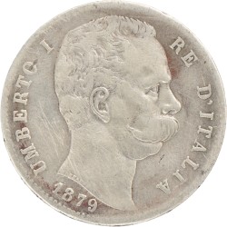 Italy. Kingdom. Umberto I. 5 Lire. 1879 R.