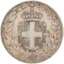 Italy. Kingdom. Umberto I. 5 Lire. 1879 R.