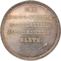 Sweden. N.D. (19th century). Encouragement token for students of the Swedish Royal Music Academy.