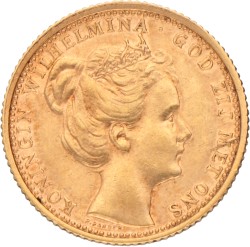 10 gulden. Wilhelmina. 1898. Prachtig -.