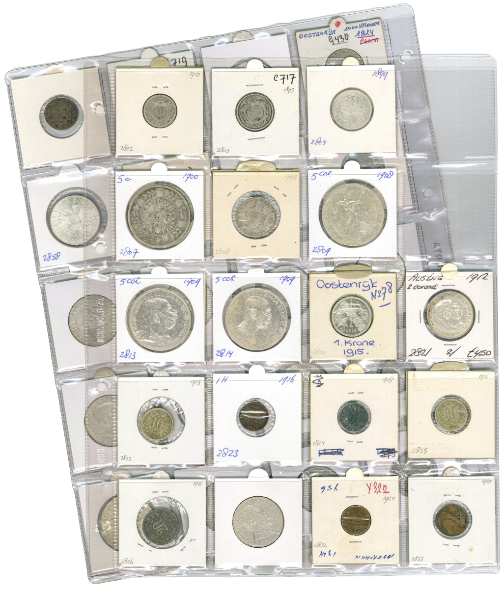 Austria. Austria-Hungary & Republic. Lot (38) silver and copper coins. 1899 - 1937.