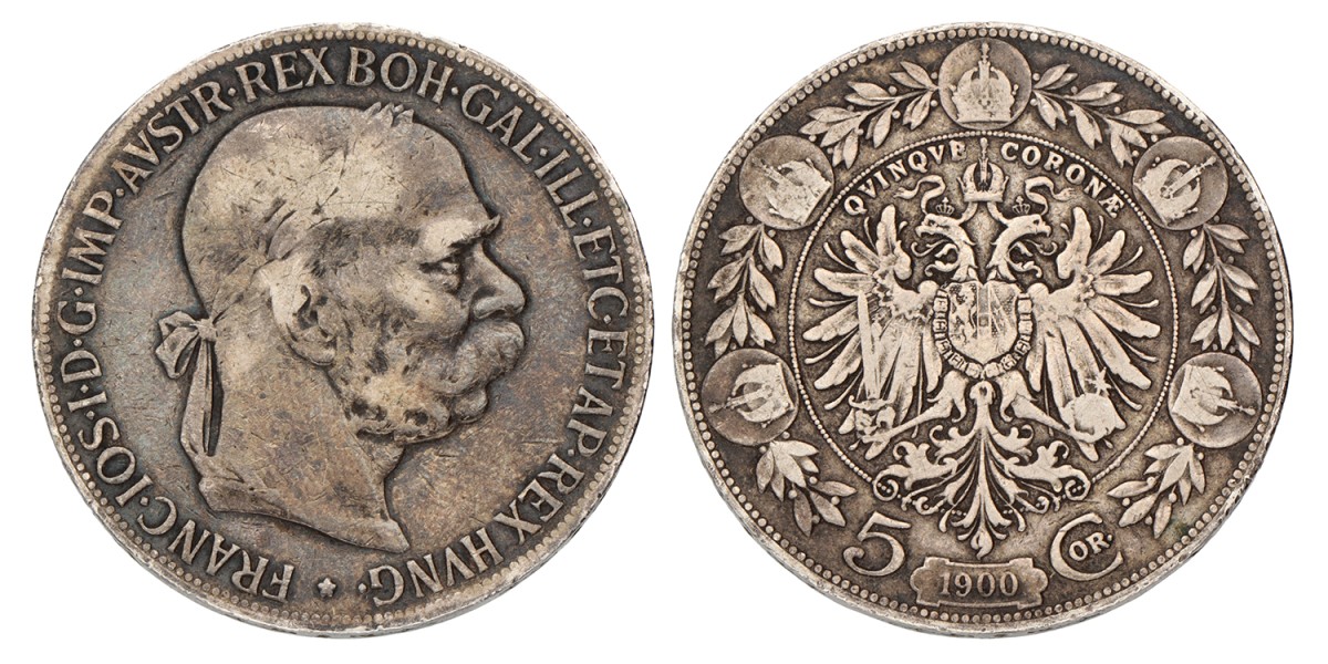 Austria. Austria-Hungary. Franz Joseph I. 5 Corona. 1900.