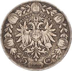 Austria. Austria-Hungary. Franz Joseph I. 5 Corona. 1900.