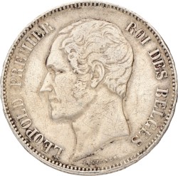 Belgium. Leopold I. 5 Francs. 1849.