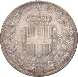 Italy. Umberto I. 5 Lire. 1879 R.